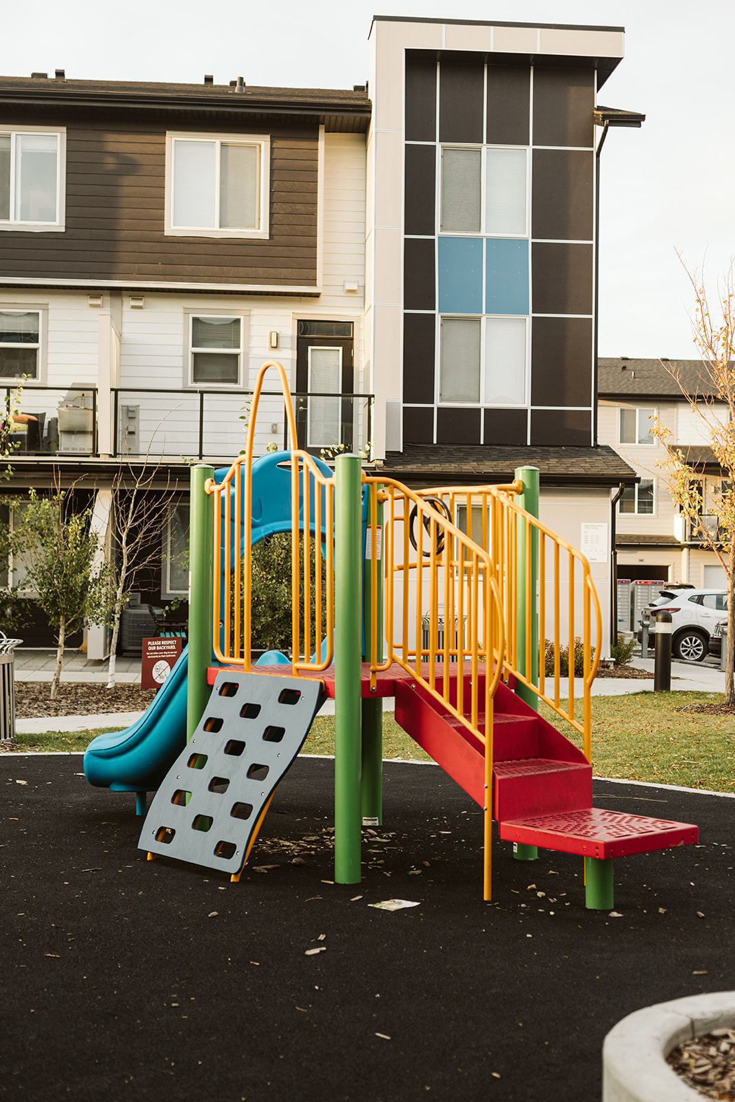 Redstone (Calgary, AB) playground in Calgary, AB - playground swings and slides