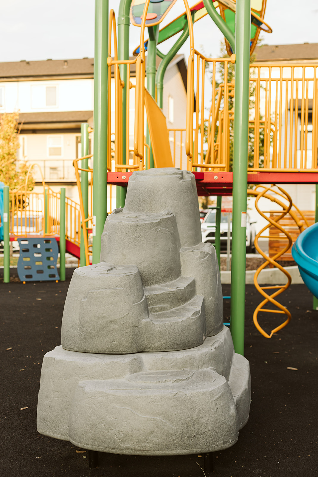 Redstone (Calgary, AB) playground in Calgary, AB - play area surfacing and safety features