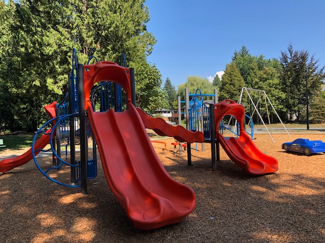 Westview Park (Maple Ridge, BC) playground - playground swings and slides