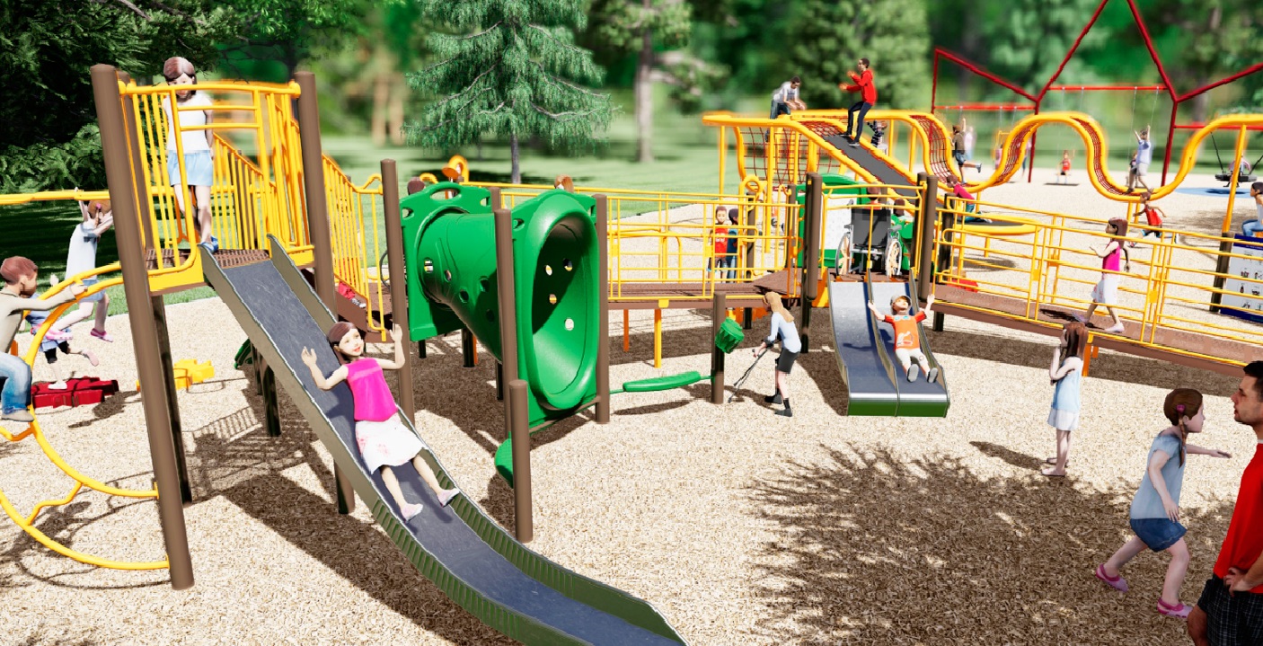 Maple Crest Playground (Edmonton, AB) playground in Edmonton, AB - interactive play elements