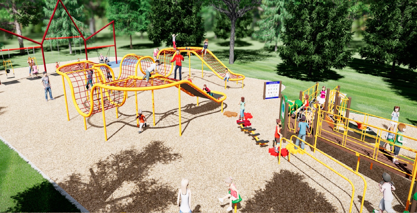 Maple Crest Playground (Edmonton, AB) playground in Edmonton, AB - playground swings and slides