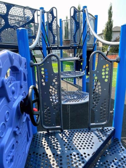 Hidden Valley Playground (Calgary, AB) playground in Calgary, AB - accessible playground features