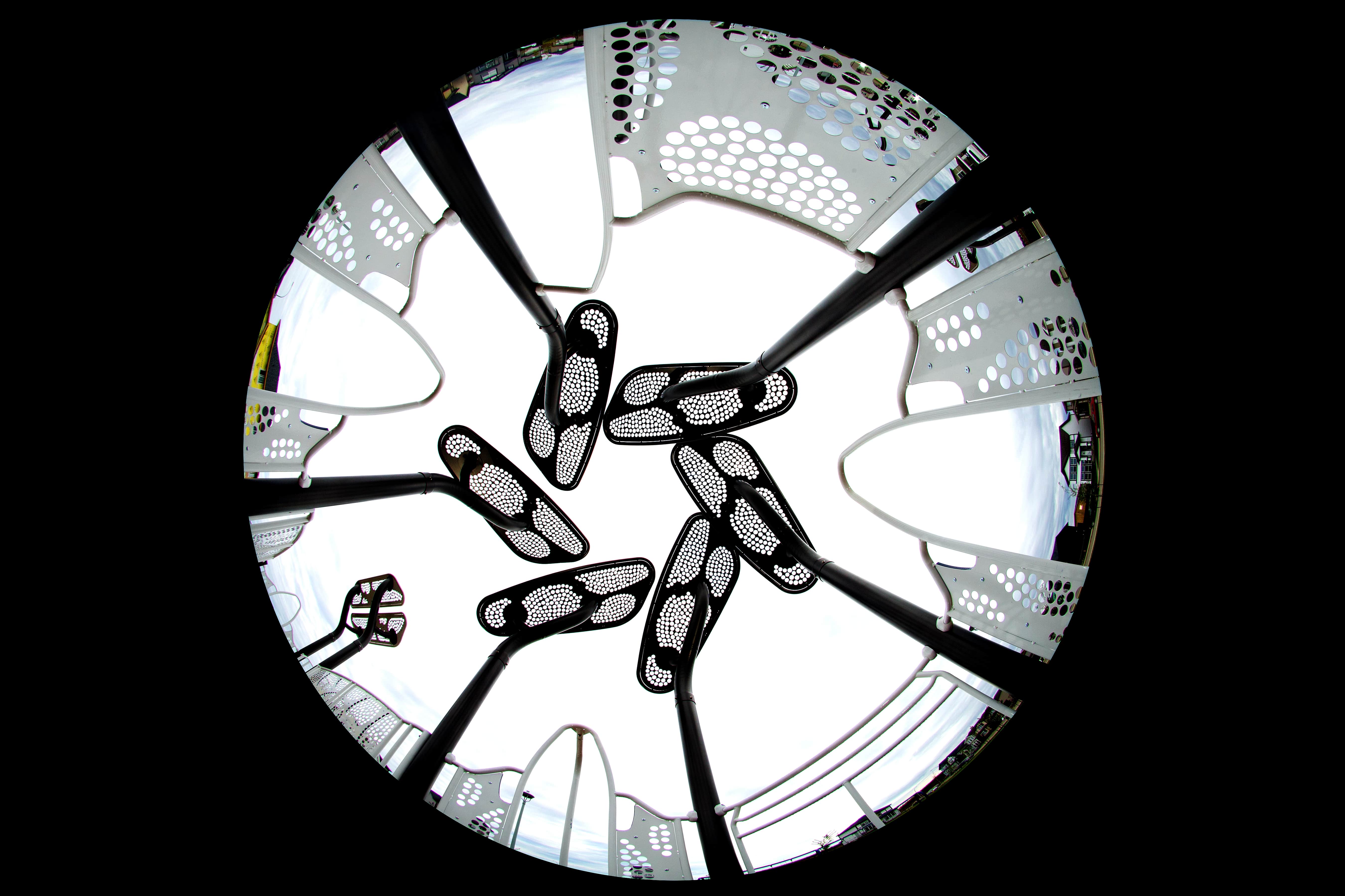 McConachie Subdivision playground in Edmonton, AB - overview of play area and equipment