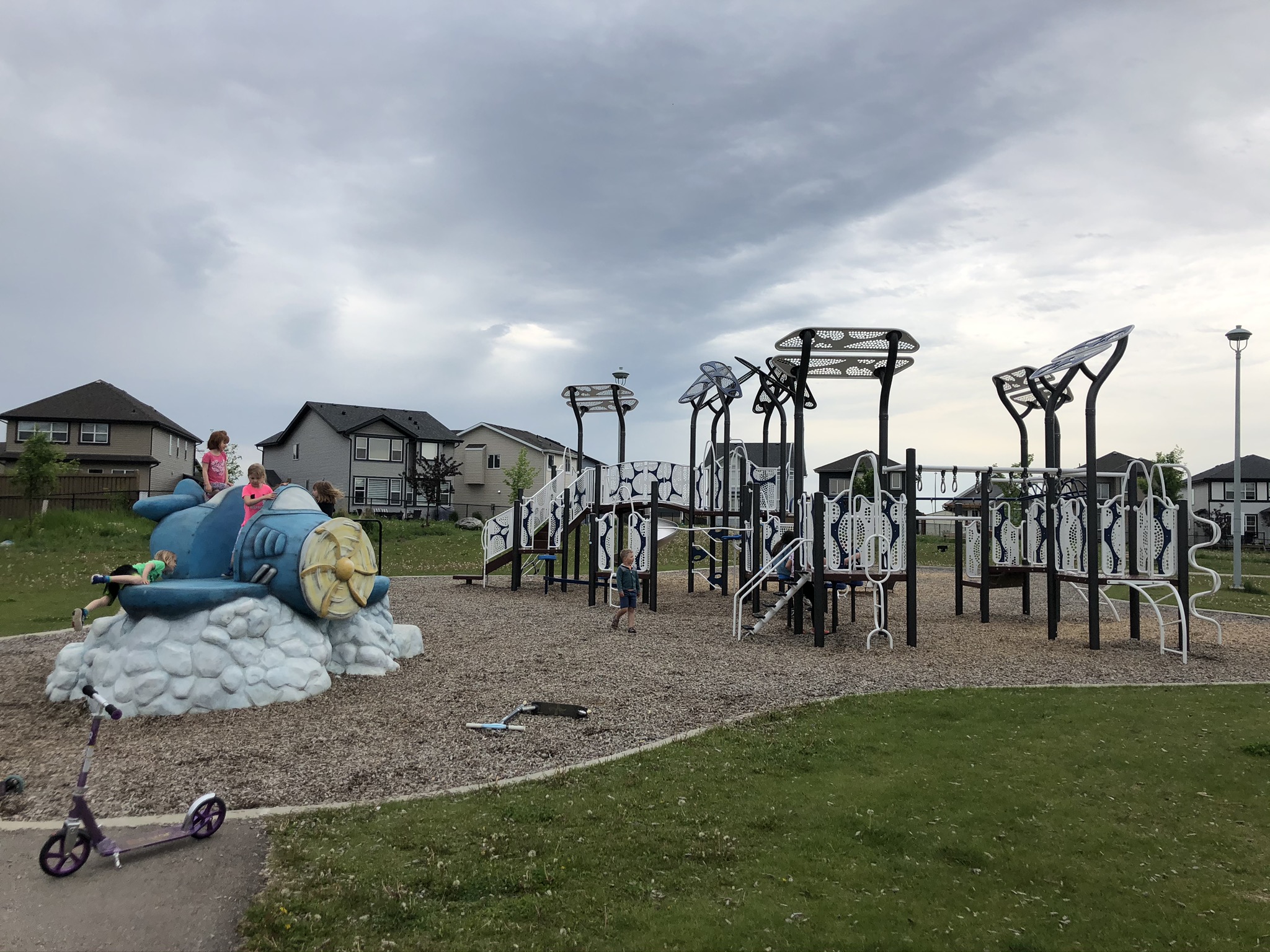 McConachie Subdivision (Edmonton, AB) playground in Edmonton, AB - outdoor recreational equipment