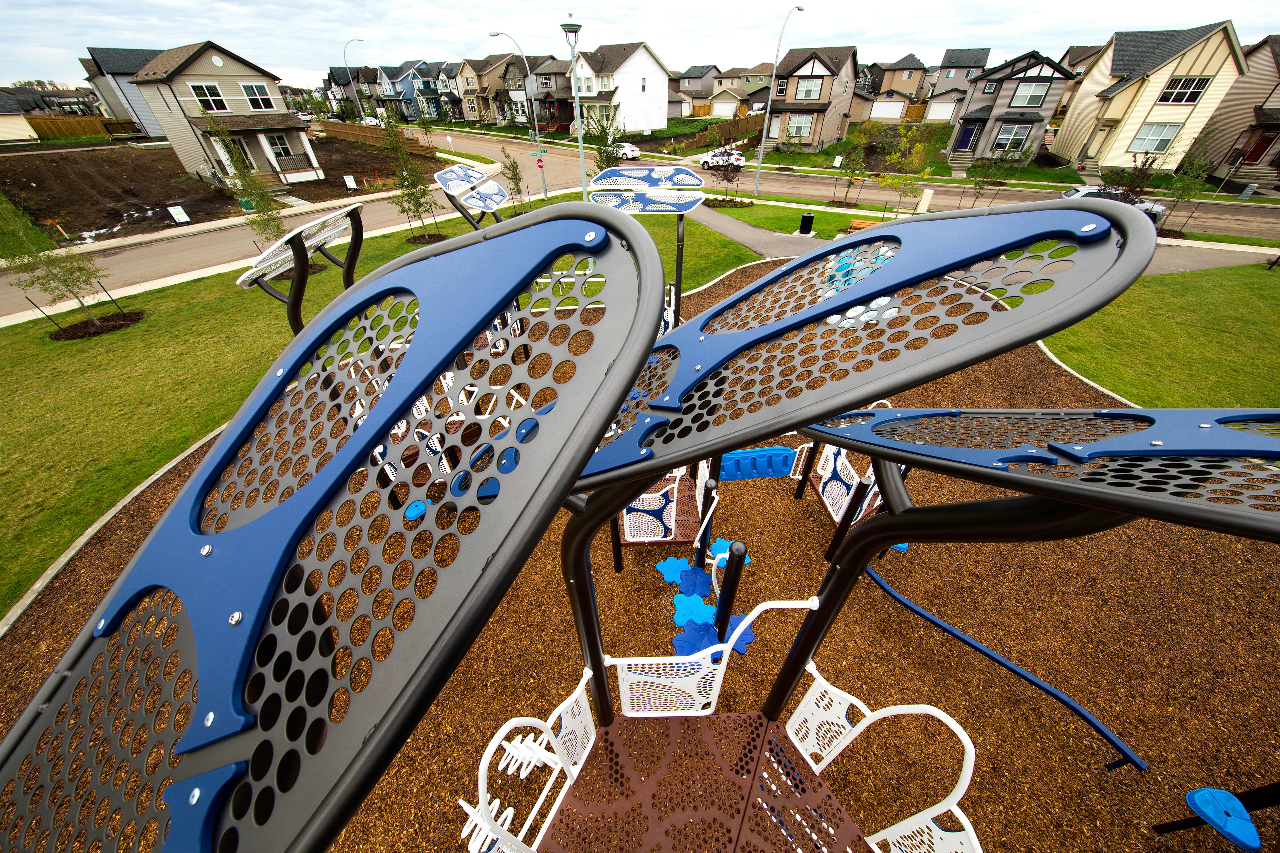 McConachie Subdivision playground in Edmonton, AB - inclusive playground design