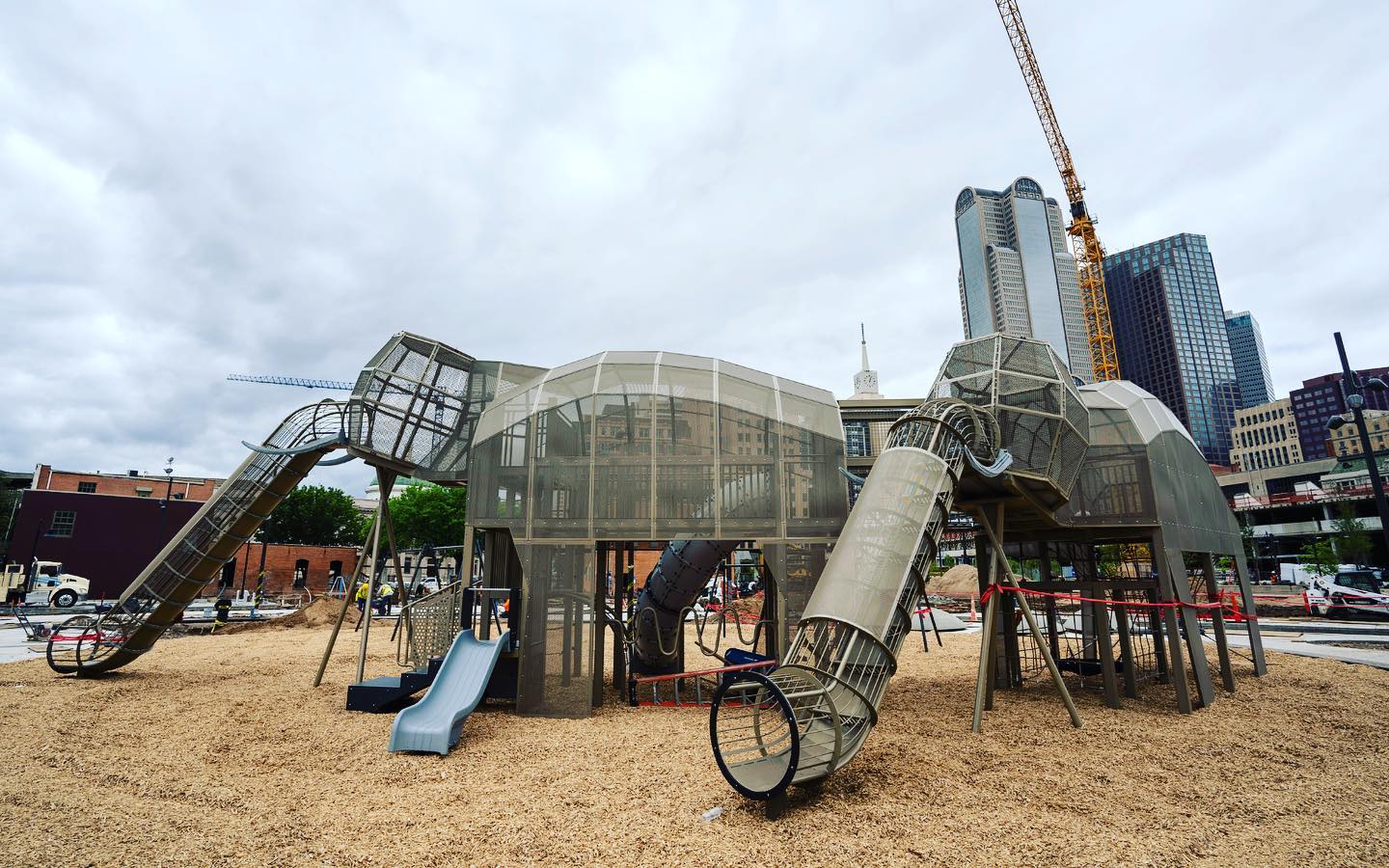 Inclusive playground equipment and design promoting active play for all abilities