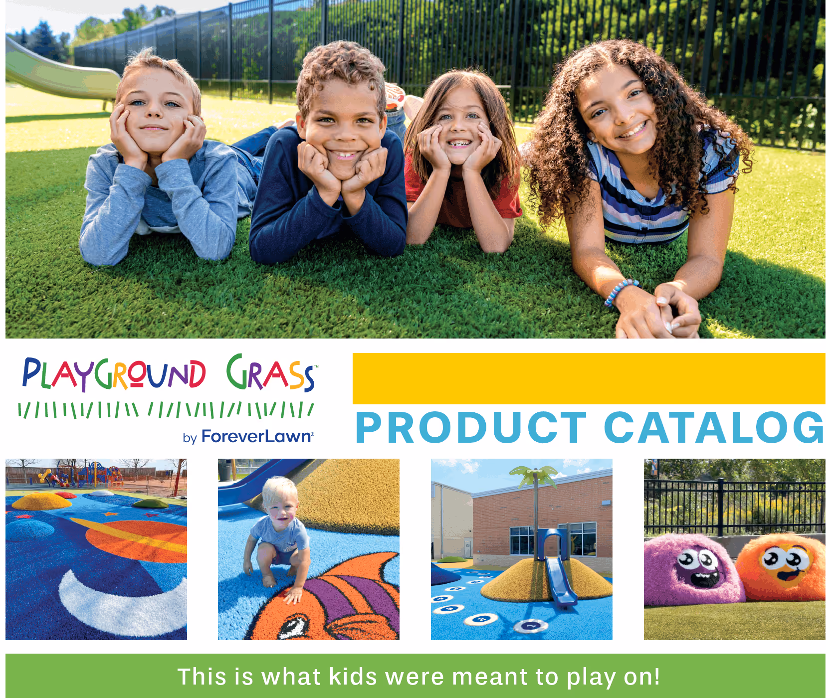 ForeverLawn playground grass catalogue cover