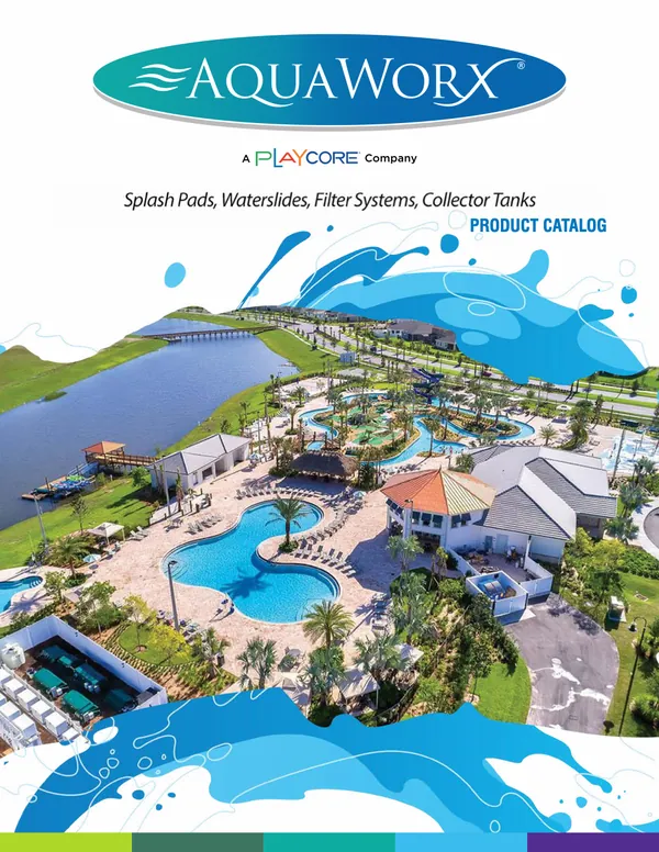 AquaWorx splash pad equipment catalogue cover