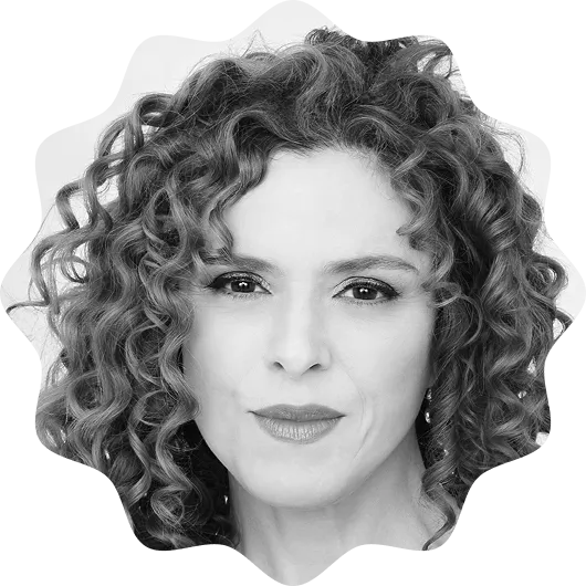 A headshot of Bernadette Peters