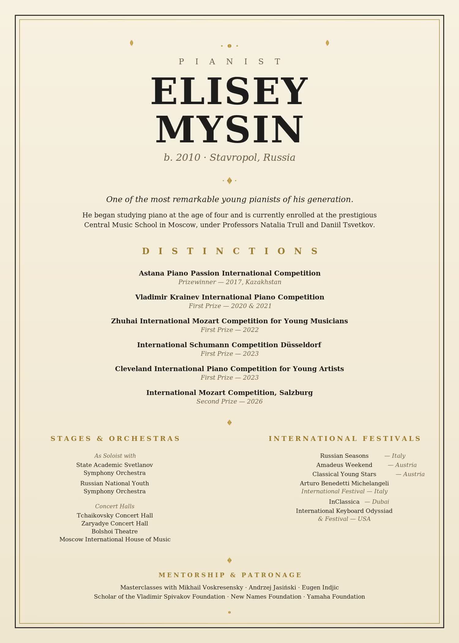 Elisey Mysin - Artist Bio