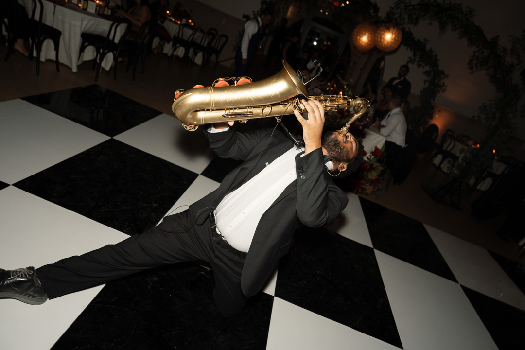 Wedding sax player.
