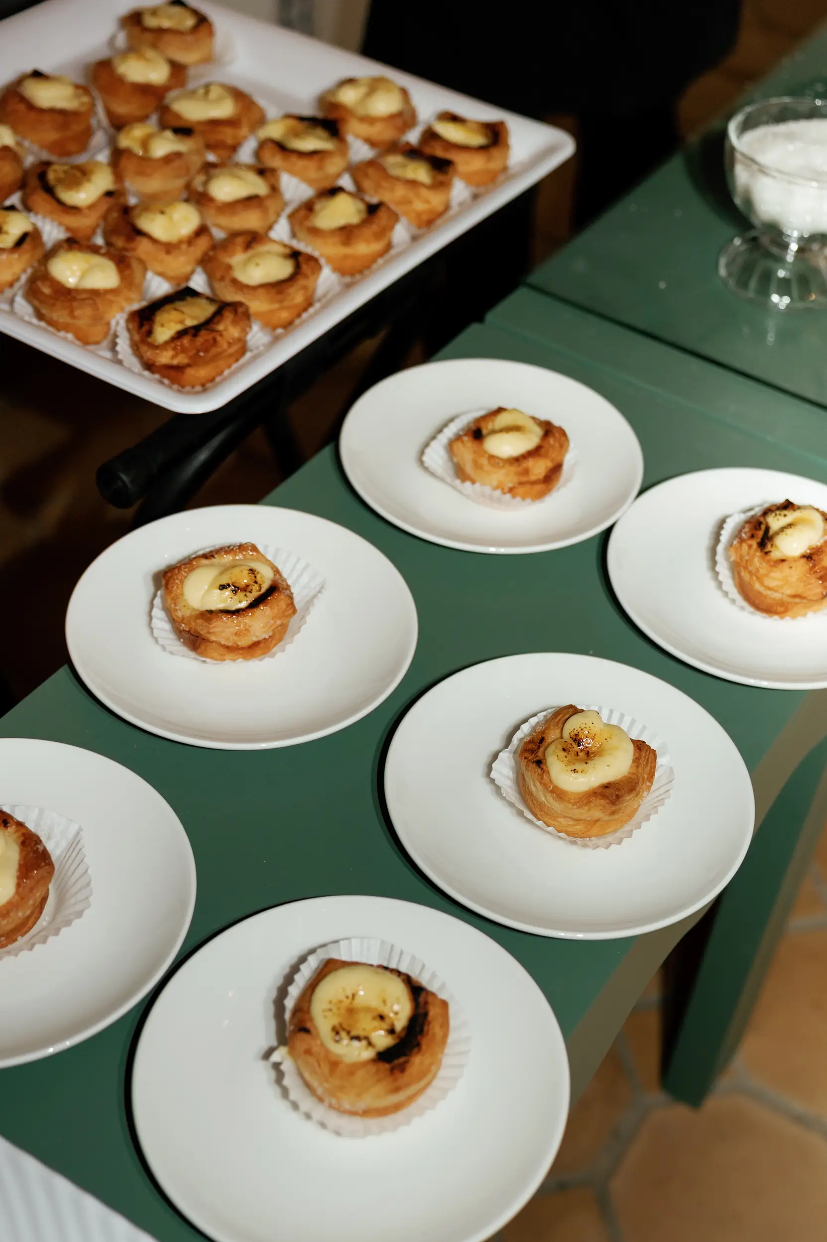 Kouign Amann dessert station at a wedding.