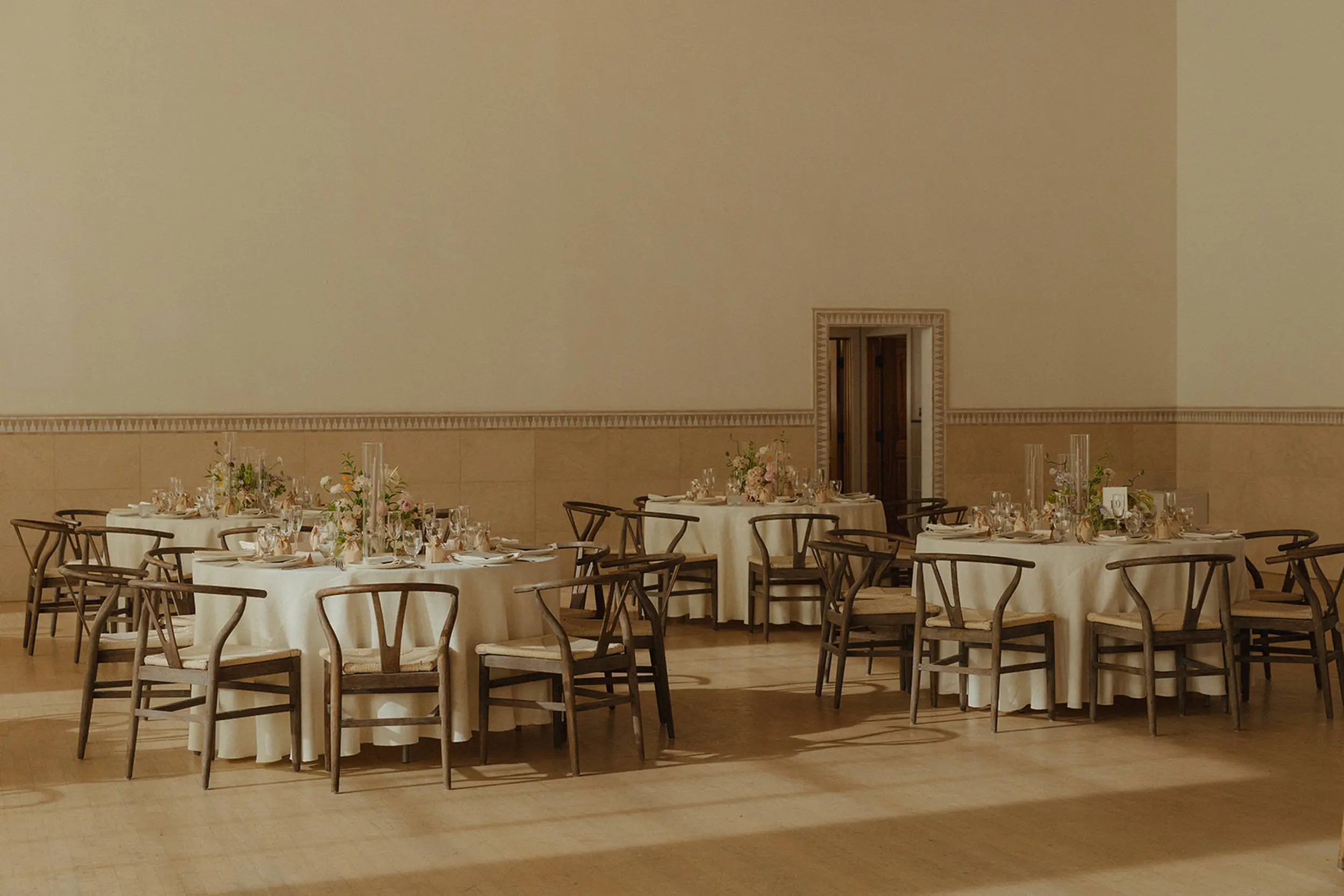 Indoor wedding reception.