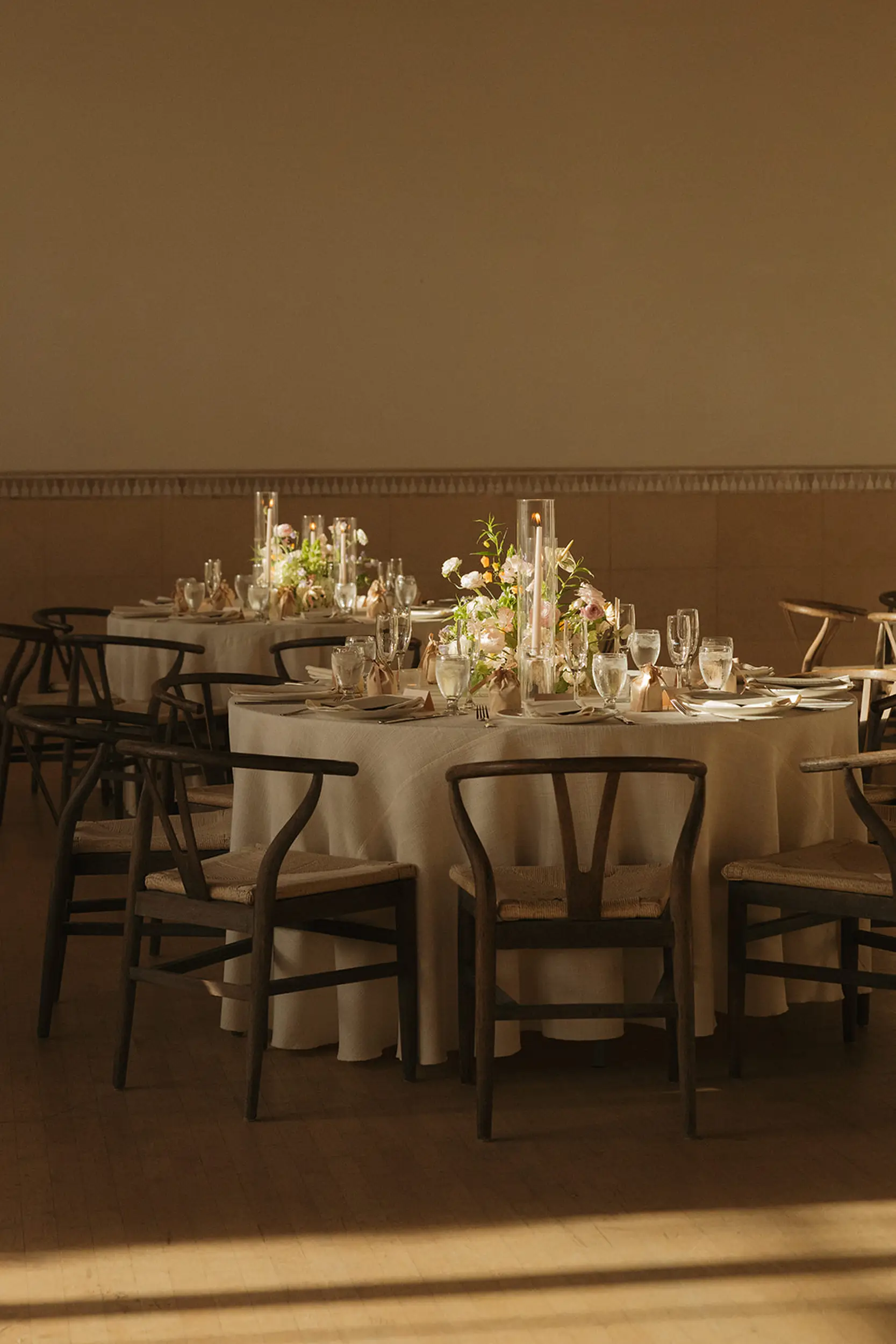 Spring wedding reception.