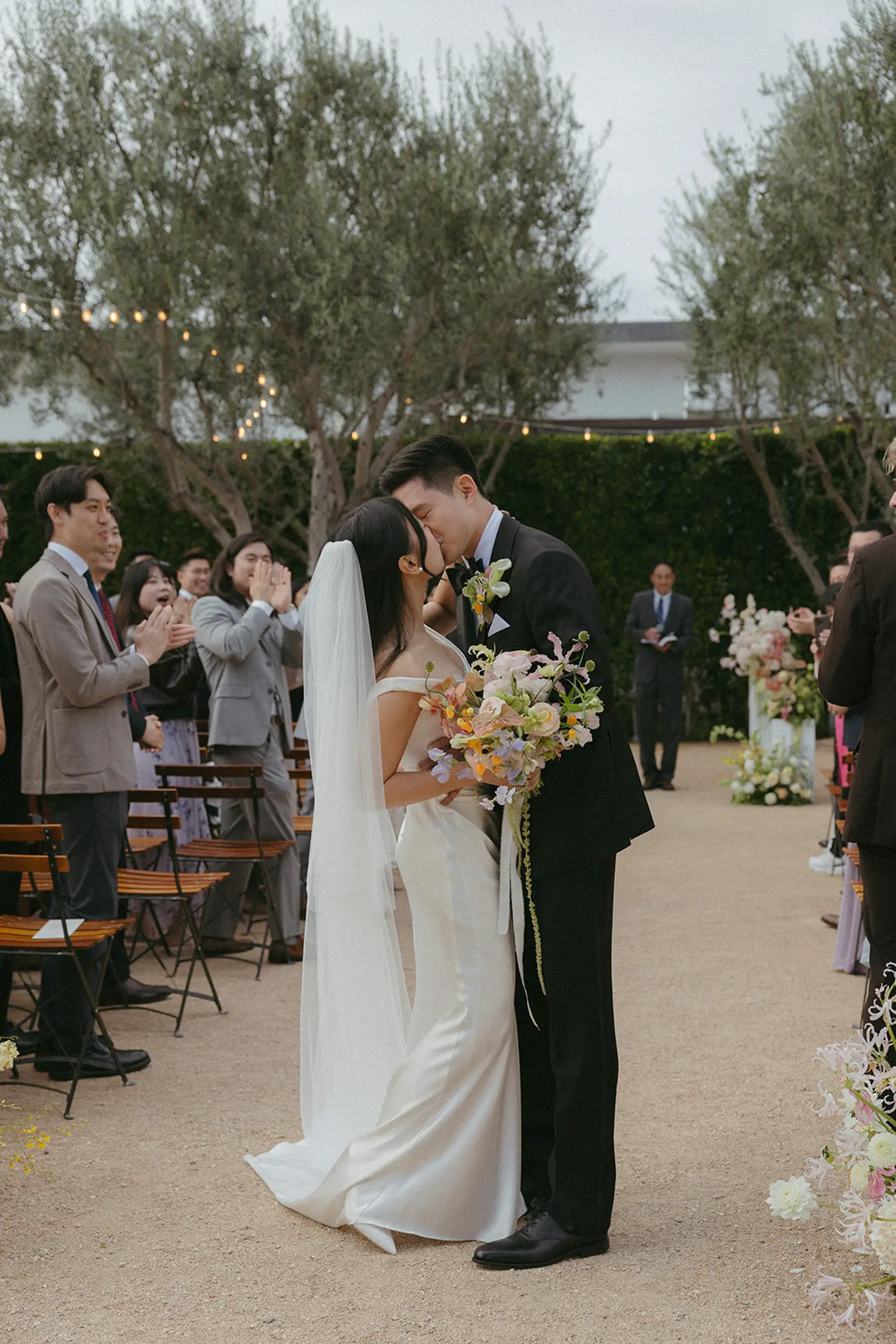 Ceremony kiss.