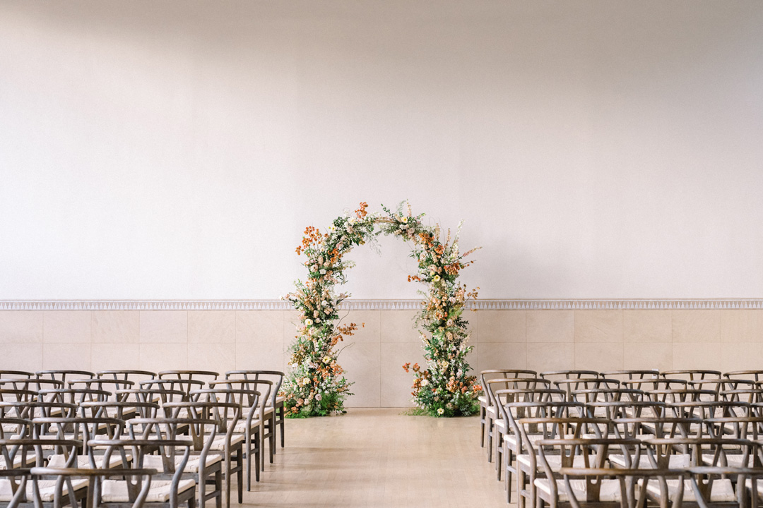Fall Floral Wedding Ceremony