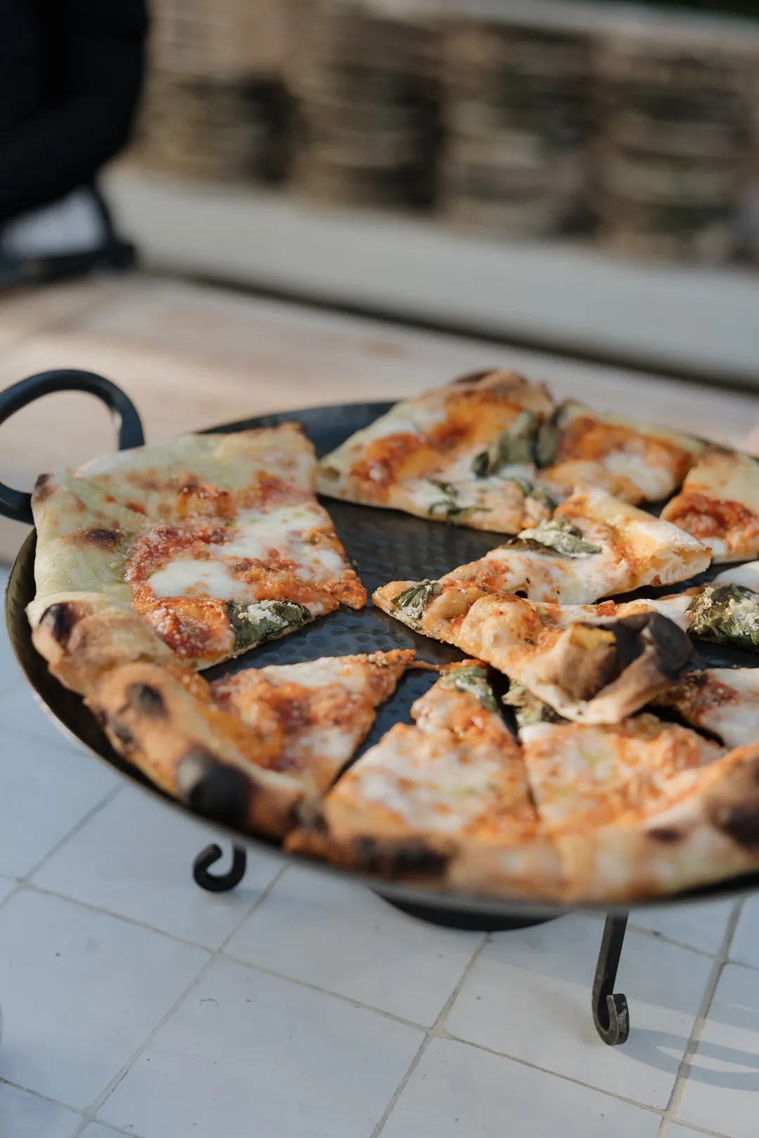 Cocktail hour pizza at Grand Gimeno.