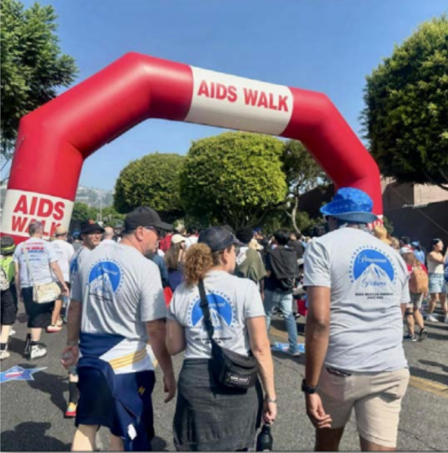 Paramount Pictures employees at an AIDS Walk in LA.