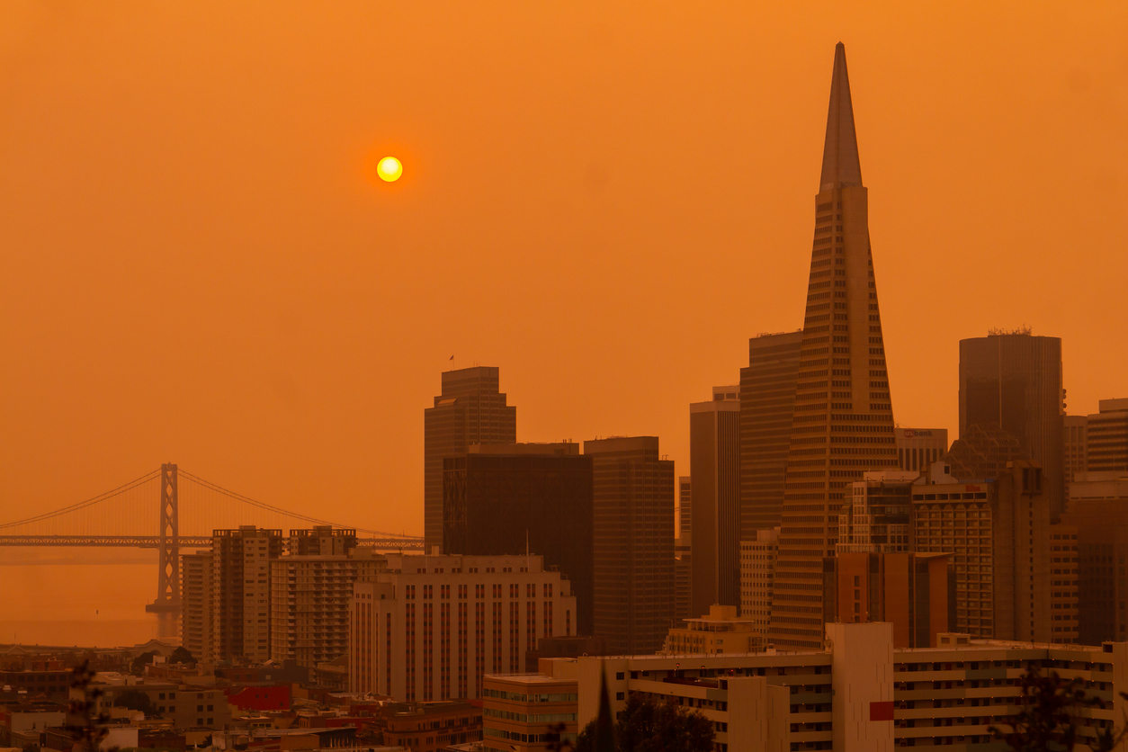 San Francisco blanketed in wildfire smoke.