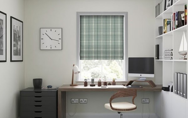 mẫu rèm roman cho phòng làm việc