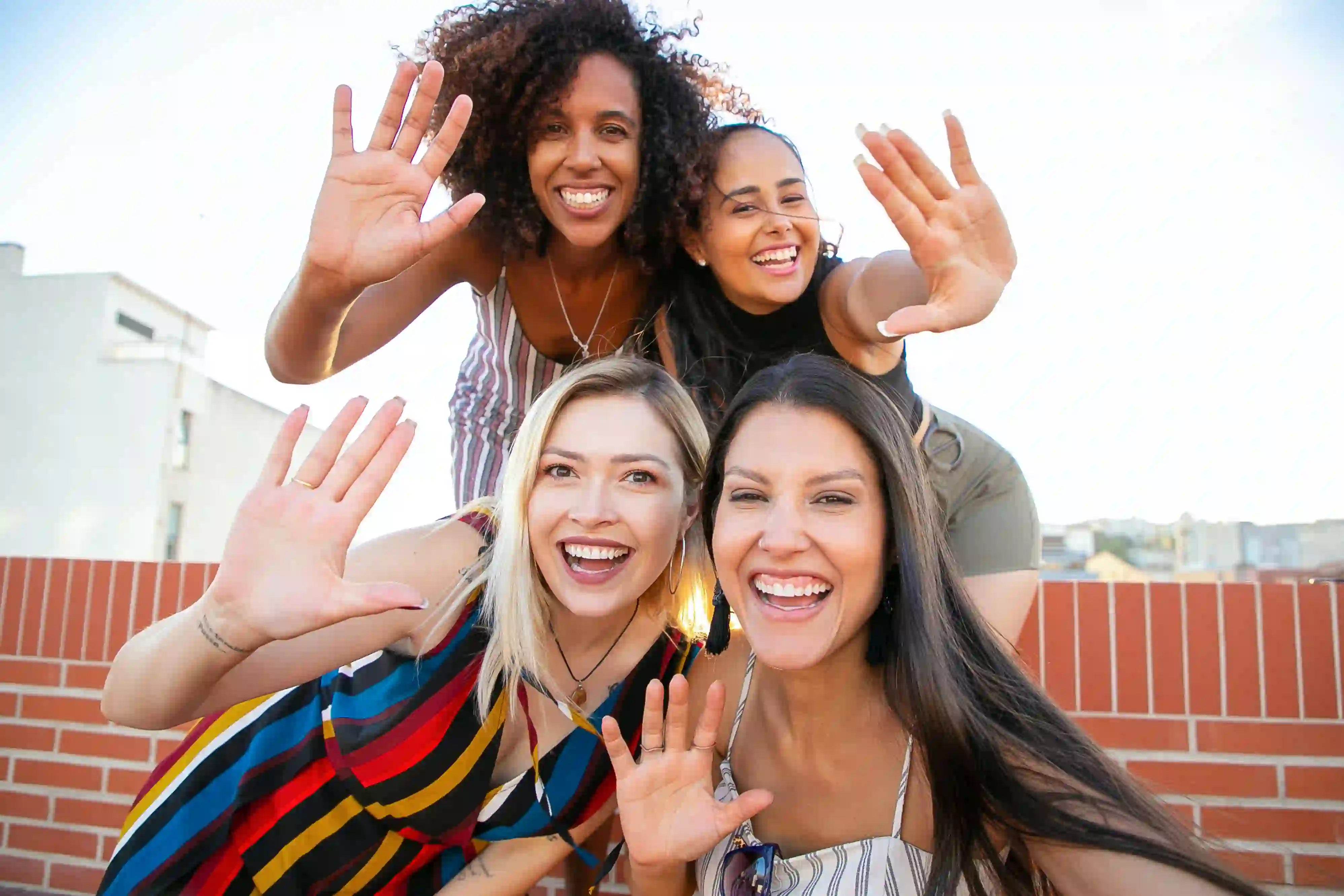 A group of smiling women