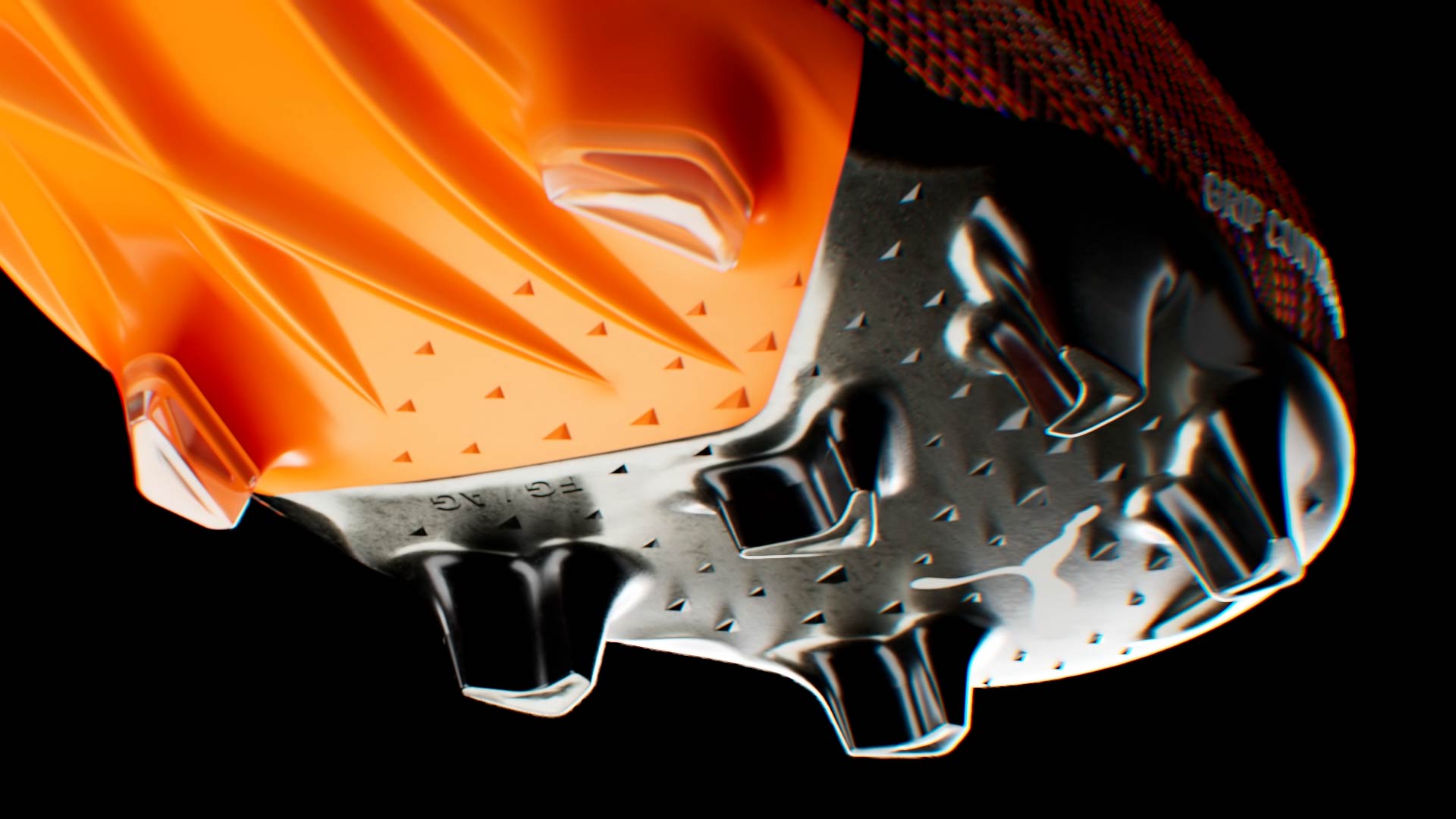 3D render of the Puma Ultra sole with realistic plastic materials