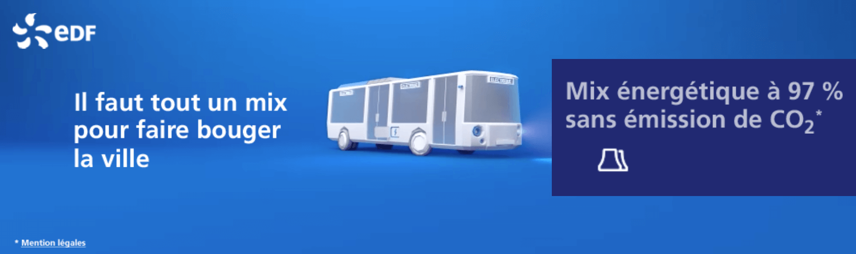 3D low poly bus animation in use on the EDF website
