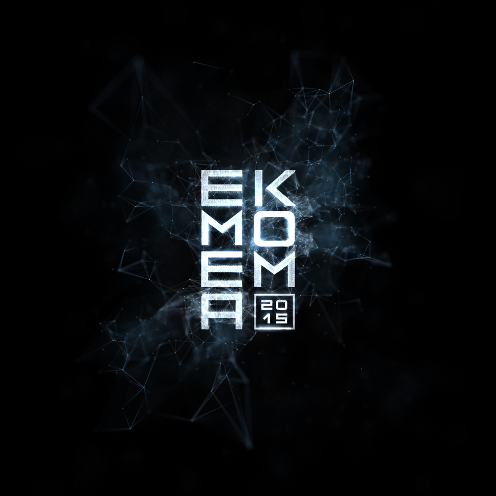 Logo for EMEA Kom 2015 - Plexus visual style made with X-Particles in Cinema 4D