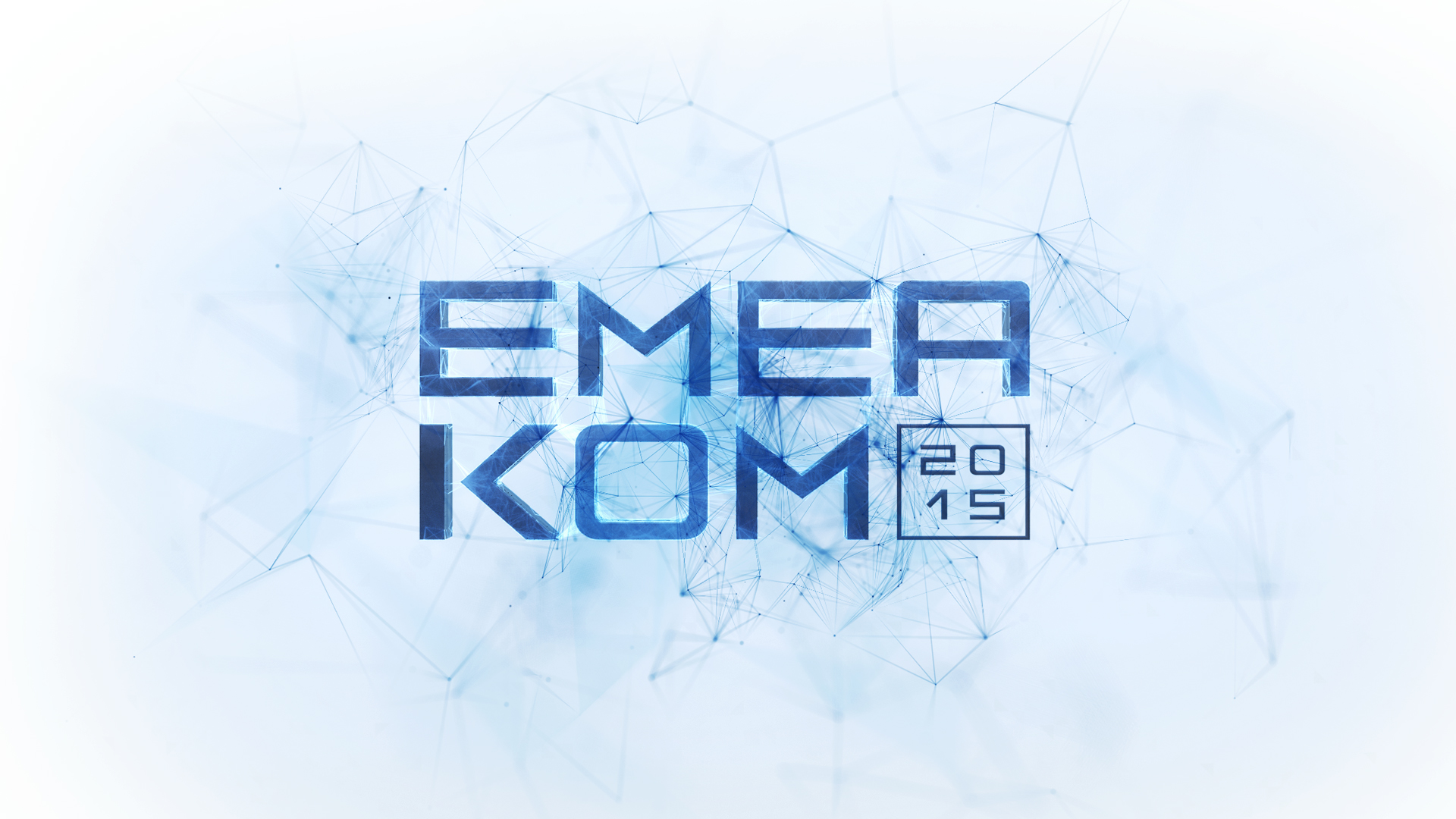 Logo for EMEA Kom 2015 - Plexus visual style made with X-Particles in Cinema 4D