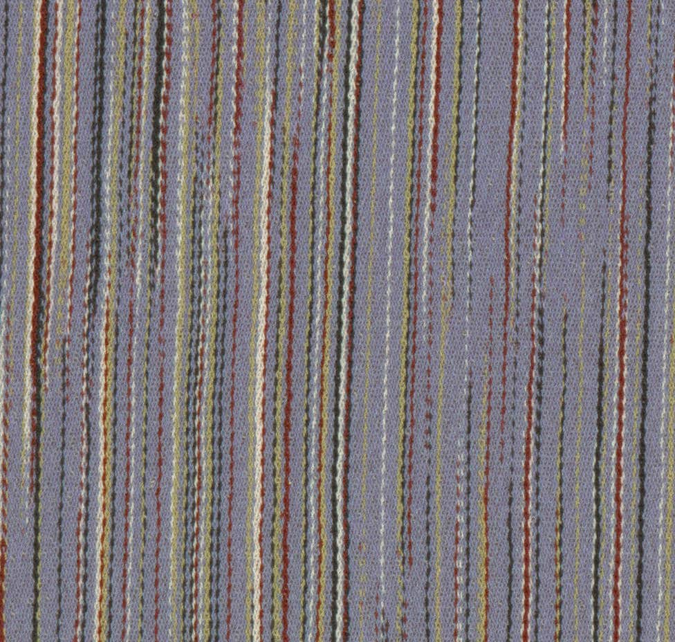 Multicolored vertical striped textile with gray background and varied thread colors