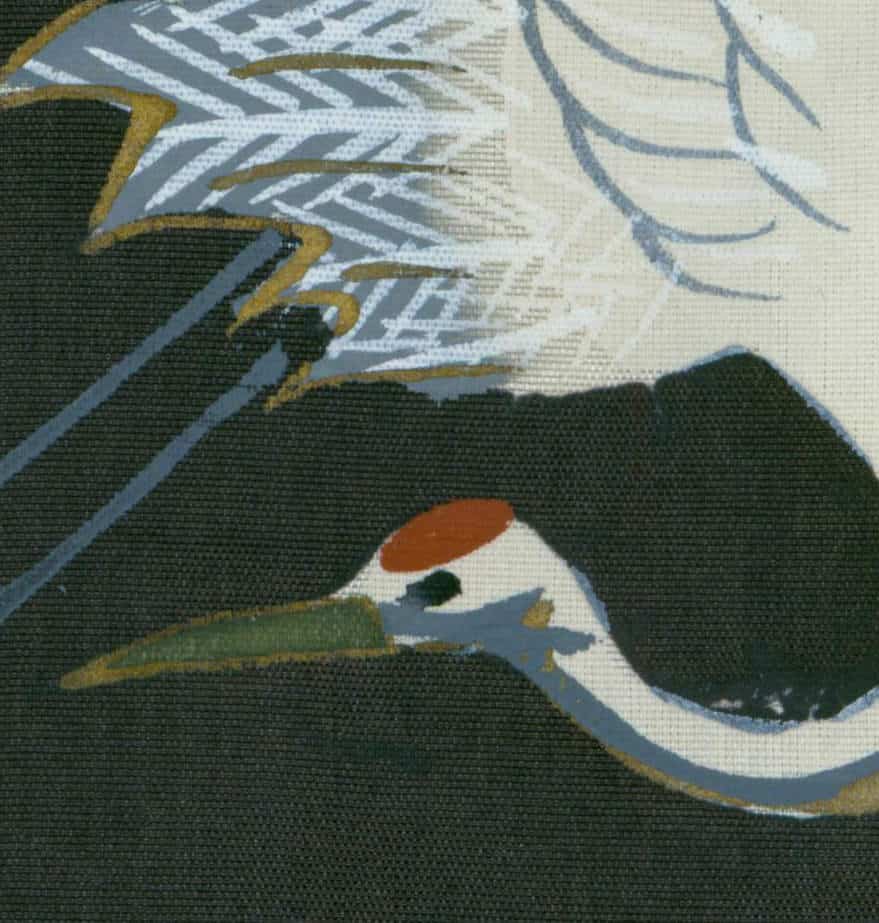 Abstract textured artwork of a stylized bird with geometric patterns