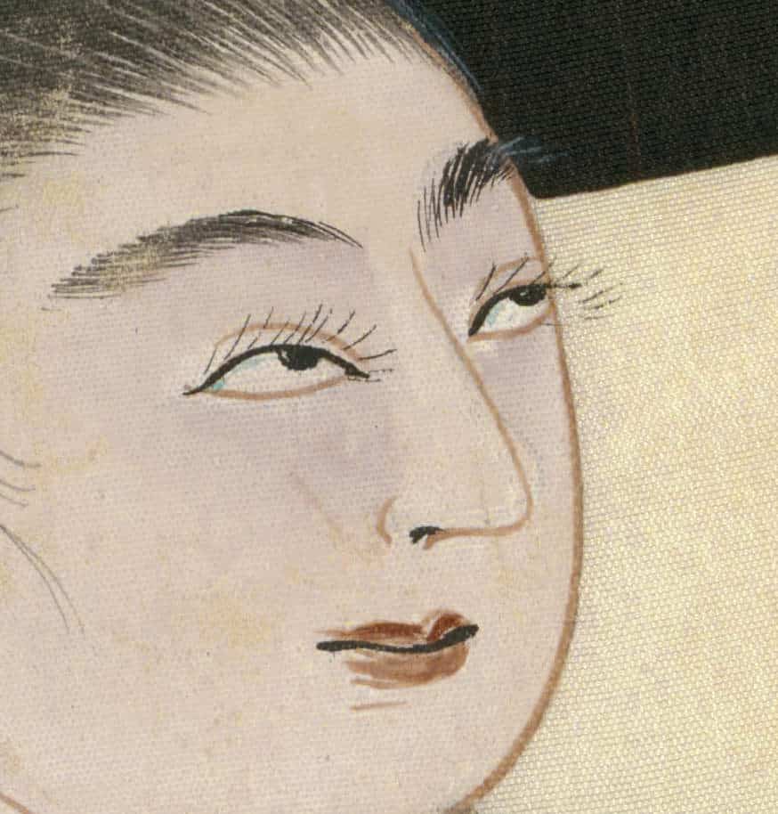 Vintage sketch of a profile with delicate lines and soft shading