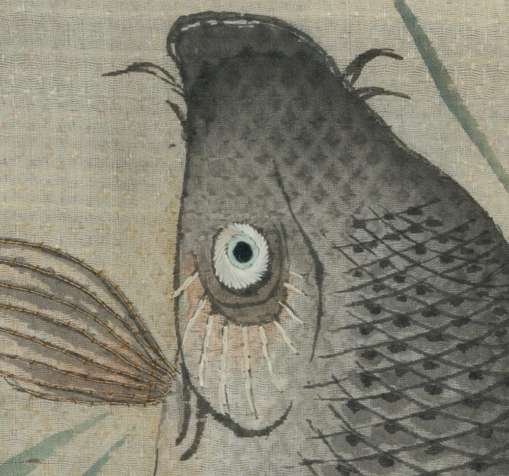 Detailed Japanese-style illustration of a fish with large, striking eye
