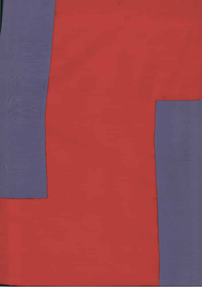 Abstract geometric composition with red and purple rectangular shapes