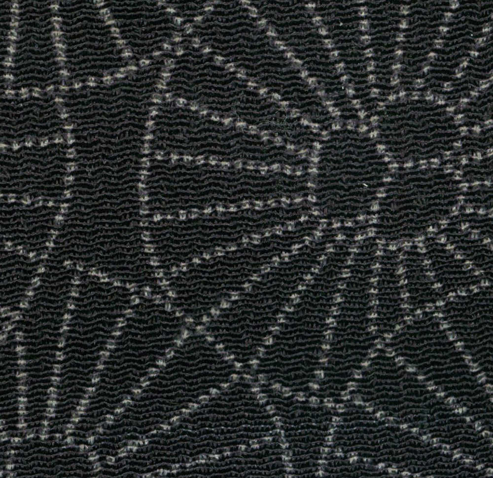 Black and gray textured fabric with wavy horizontal lines