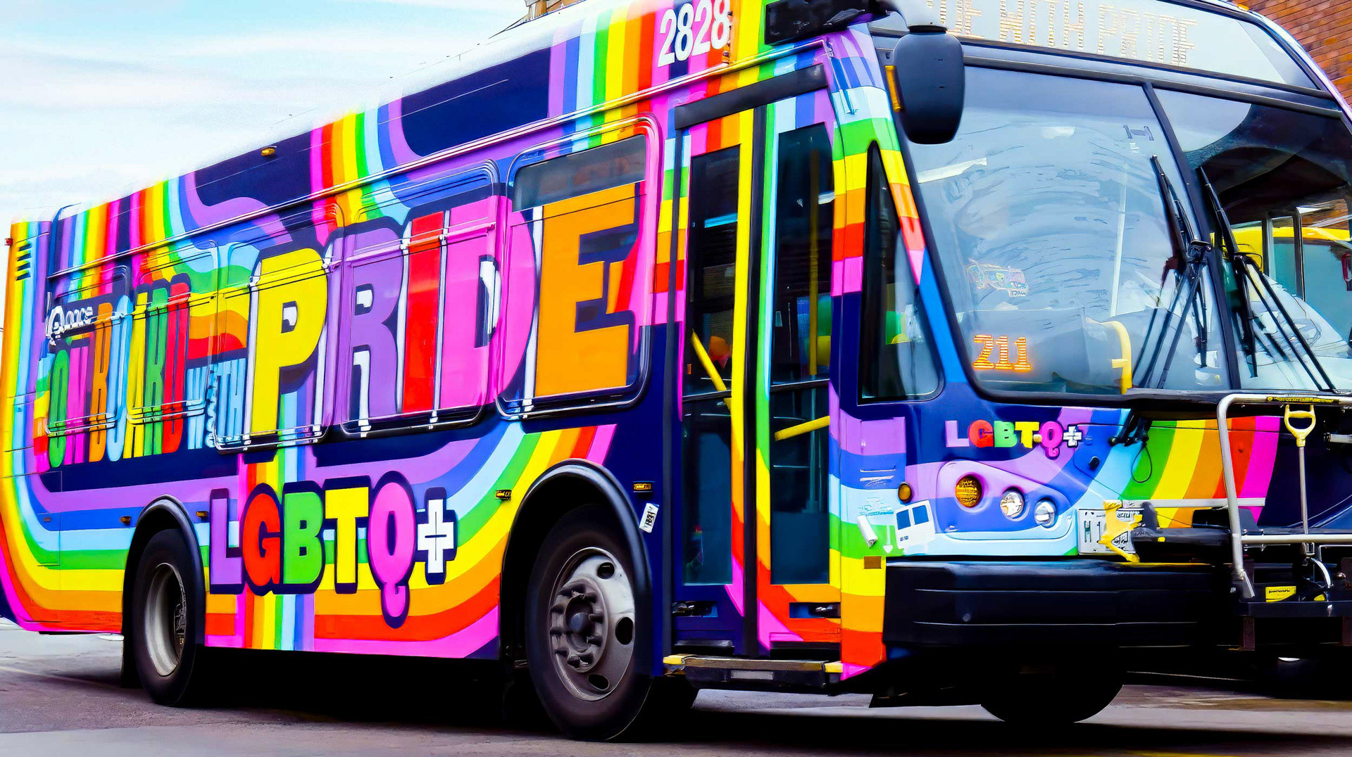 Pace Suburban Bus LGBT case study background image of bus for Pace Pride