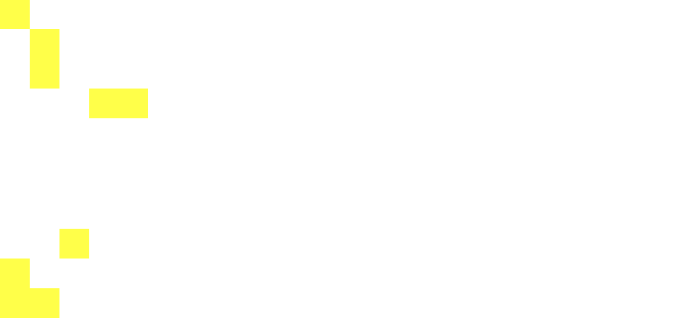 Black background with small irregular yellow pixel clusters scattered near the left edge.