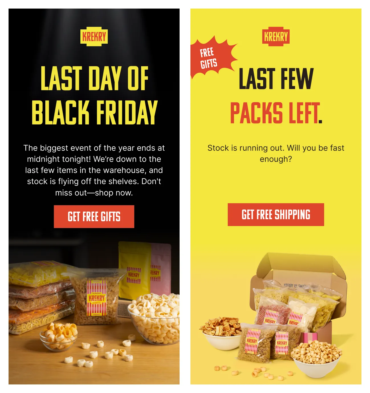 An example of our Klaviyo e-mail campaigns.