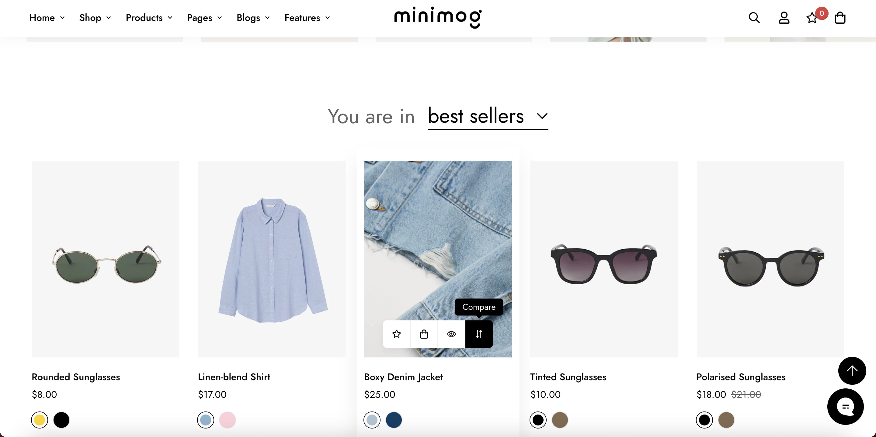 Aperçu du thème Shopify Minimog