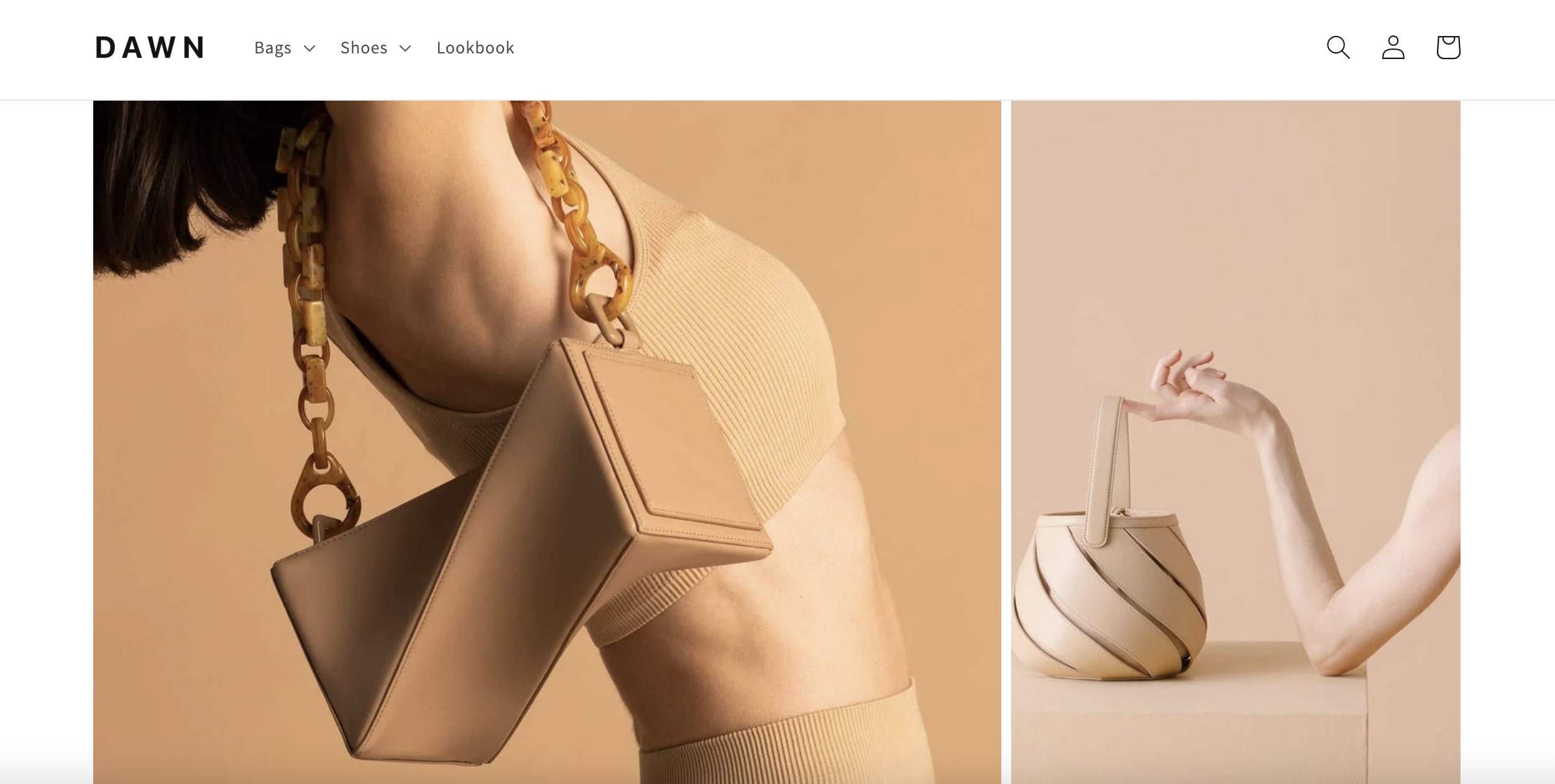 Aperçu du thème Shopify Dawn