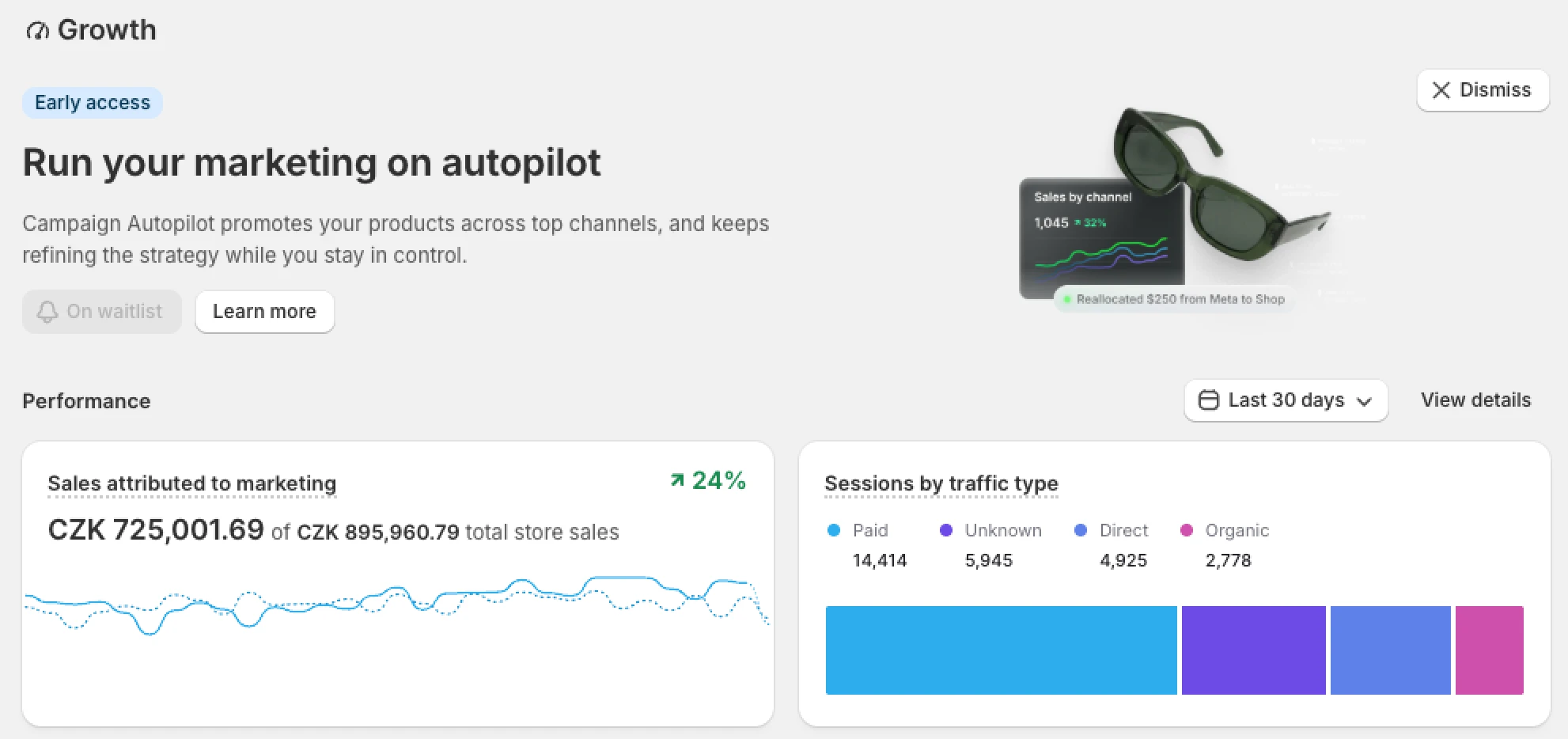 Shopify Campaign Autopilot is not launched yet, but I joined the waitlist.