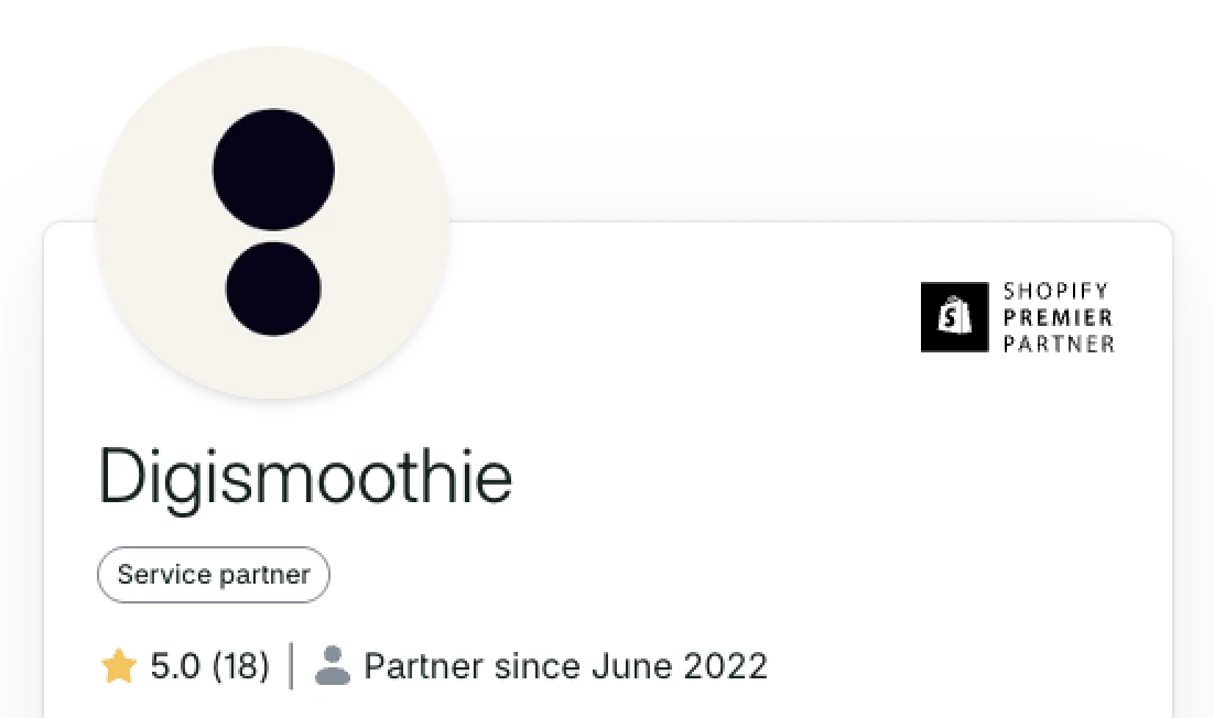 Digismoothie je aktuálně jediný Shopify Premier Partner v CZ/SK regionu.