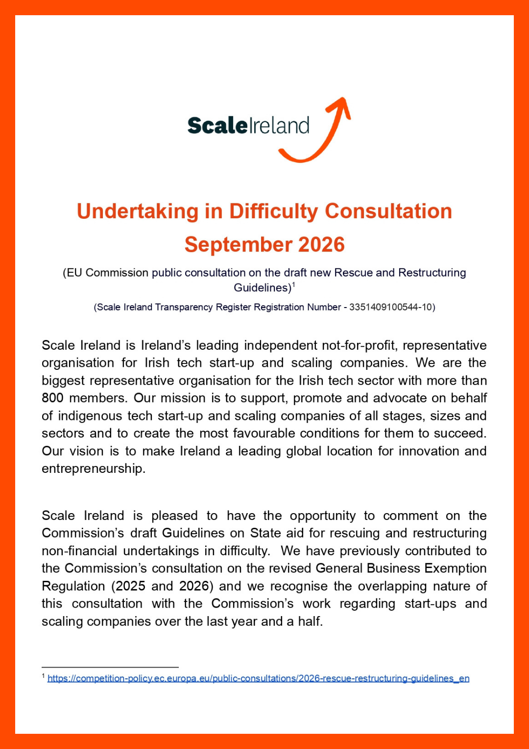 Undertaking in Difficulty