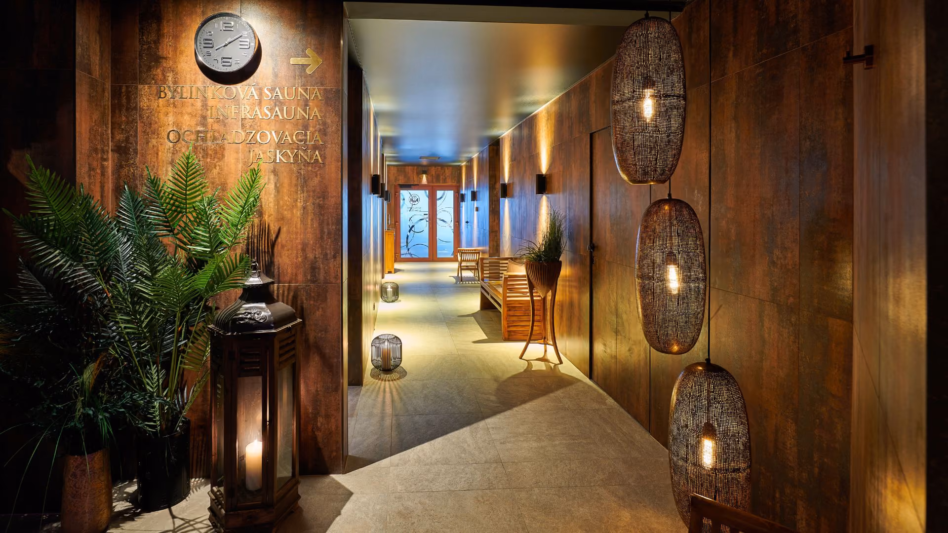 vnútorné priestory wellness and spa v hoteli Kaskady