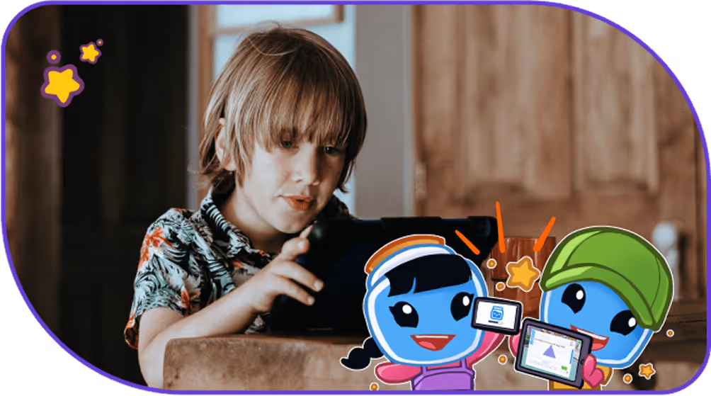 image of boy homeschooling