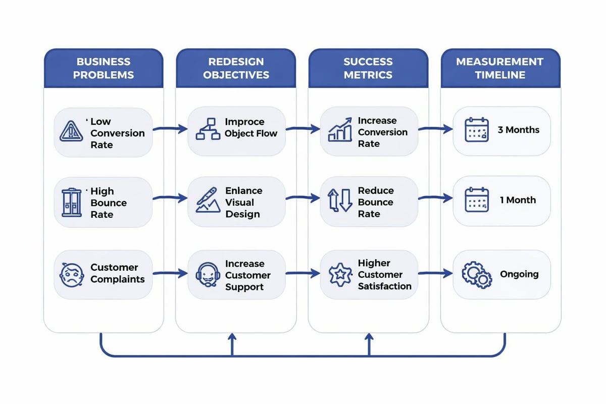 Redesign project objectives framework