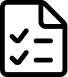 Icon showing a checklist