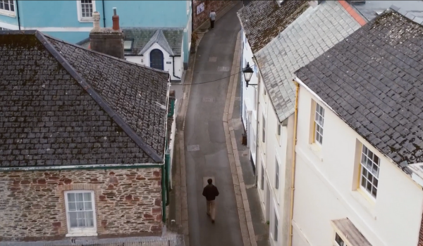 A cliff has collapsed on a beach