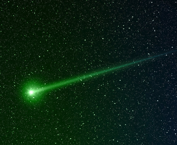 Image of green comet
