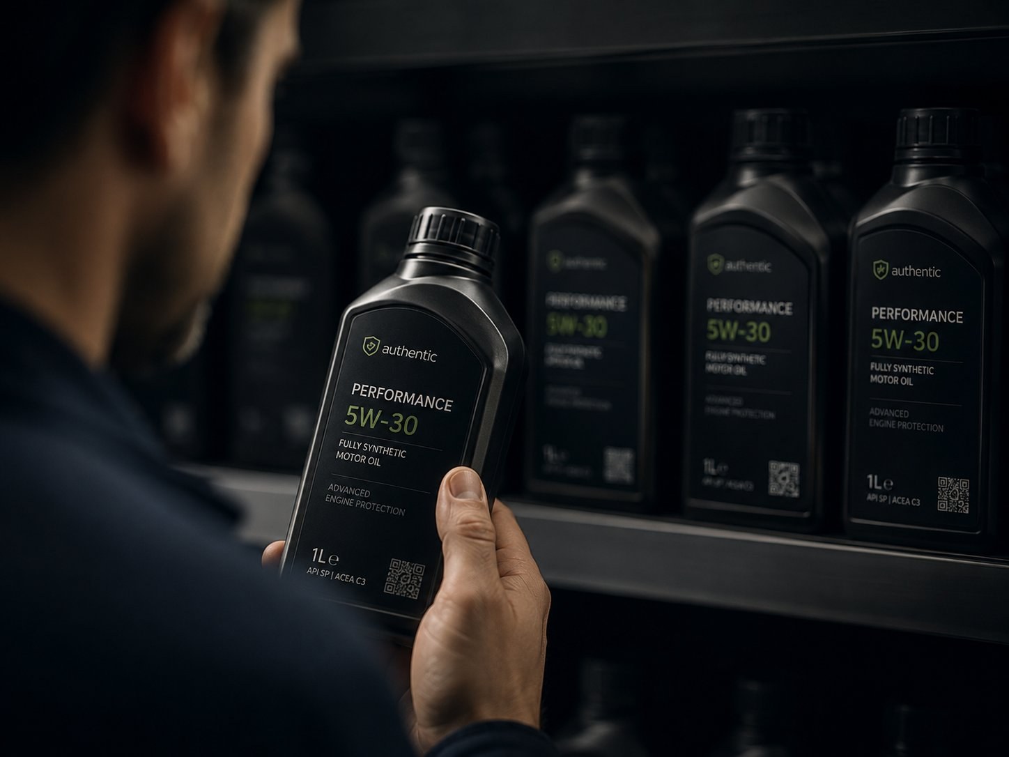 A genuine authentic.network-protected product on the shelf, verified by smartphone